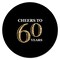 Big Dot of Happiness Adult 60th Birthday - Gold - Birthday Party Circle Sticker Labels - 24 Count